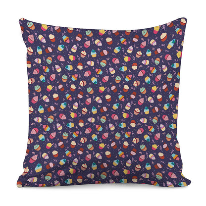 Mini Cupcake Pattern Print Pillow Cover