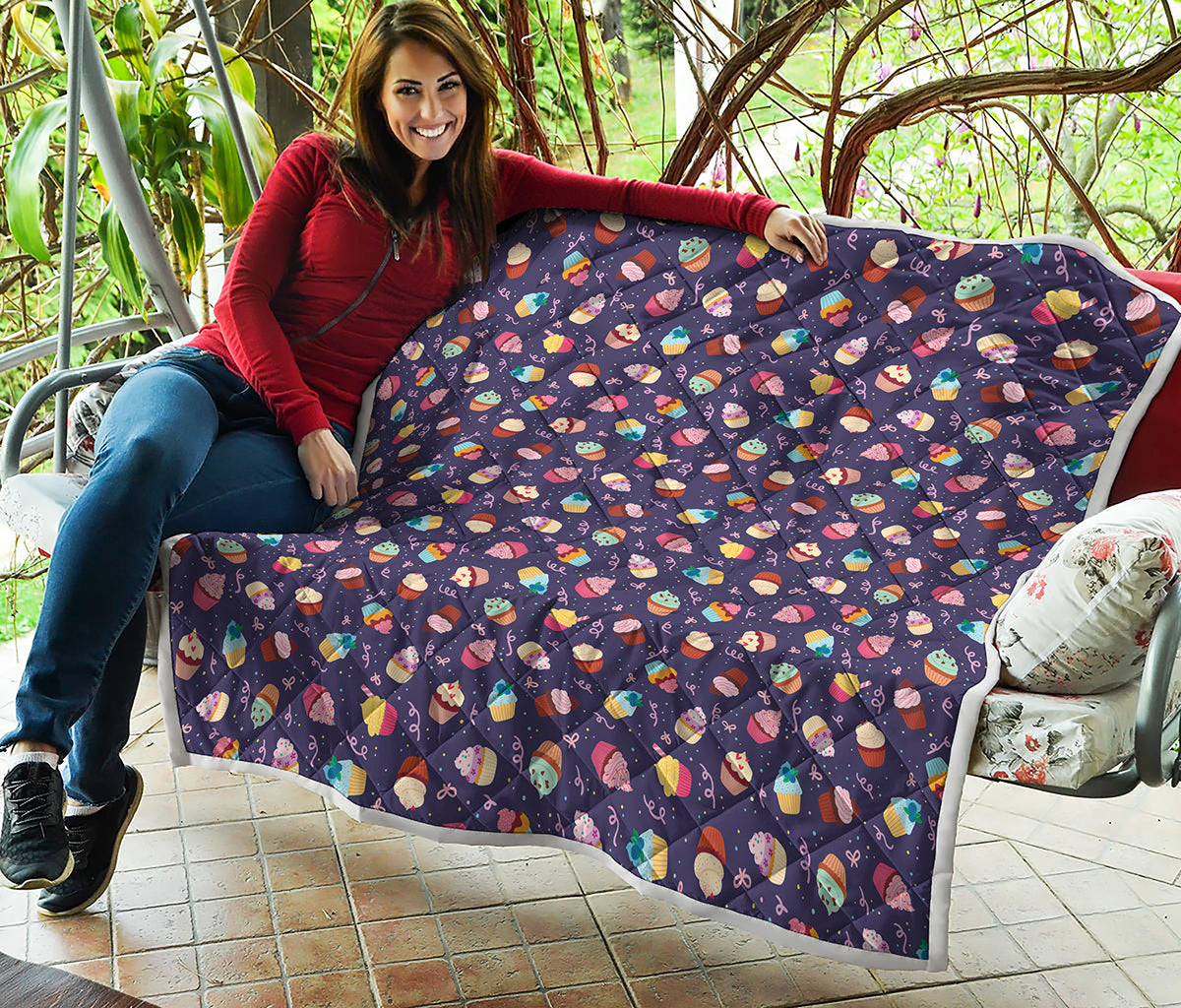 Mini Cupcake Pattern Print Quilt
