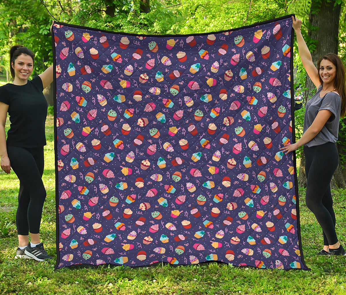 Mini Cupcake Pattern Print Quilt