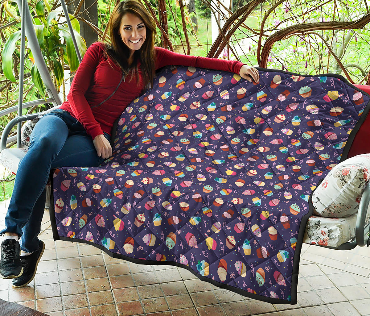 Mini Cupcake Pattern Print Quilt