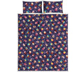 Mini Cupcake Pattern Print Quilt Bed Set
