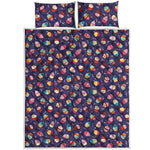 Mini Cupcake Pattern Print Quilt Bed Set