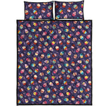 Mini Cupcake Pattern Print Quilt Bed Set