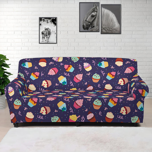 Mini Cupcake Pattern Print Sofa Cover