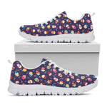 Mini Cupcake Pattern Print White Sneakers