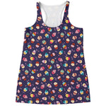 Mini Cupcake Pattern Print Women's Racerback Tank Top