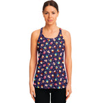 Mini Cupcake Pattern Print Women's Racerback Tank Top