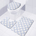 Mini Rabbit Pattern Print 3 Piece Bath Mat Set