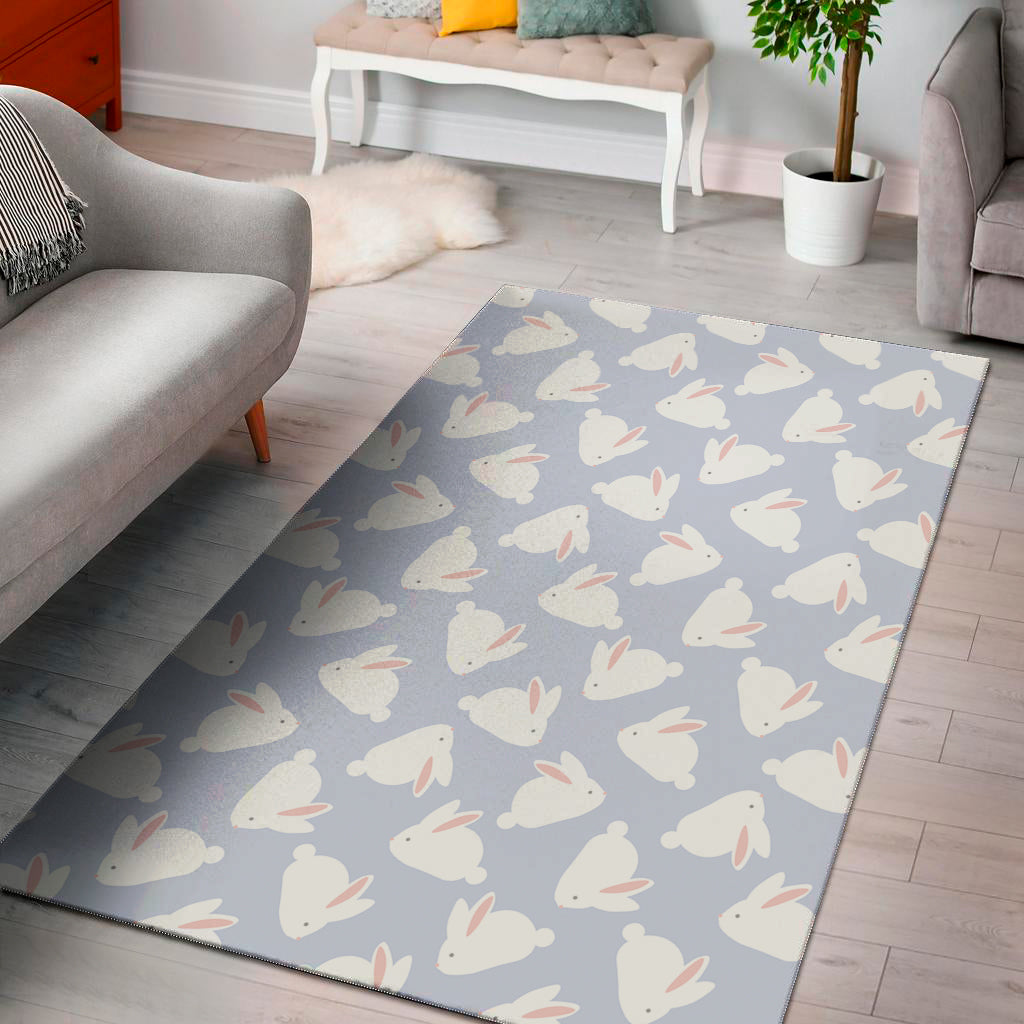 Mini Rabbit Pattern Print Area Rug