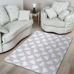 Mini Rabbit Pattern Print Area Rug