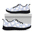 Mini Rabbit Pattern Print Black Running Shoes