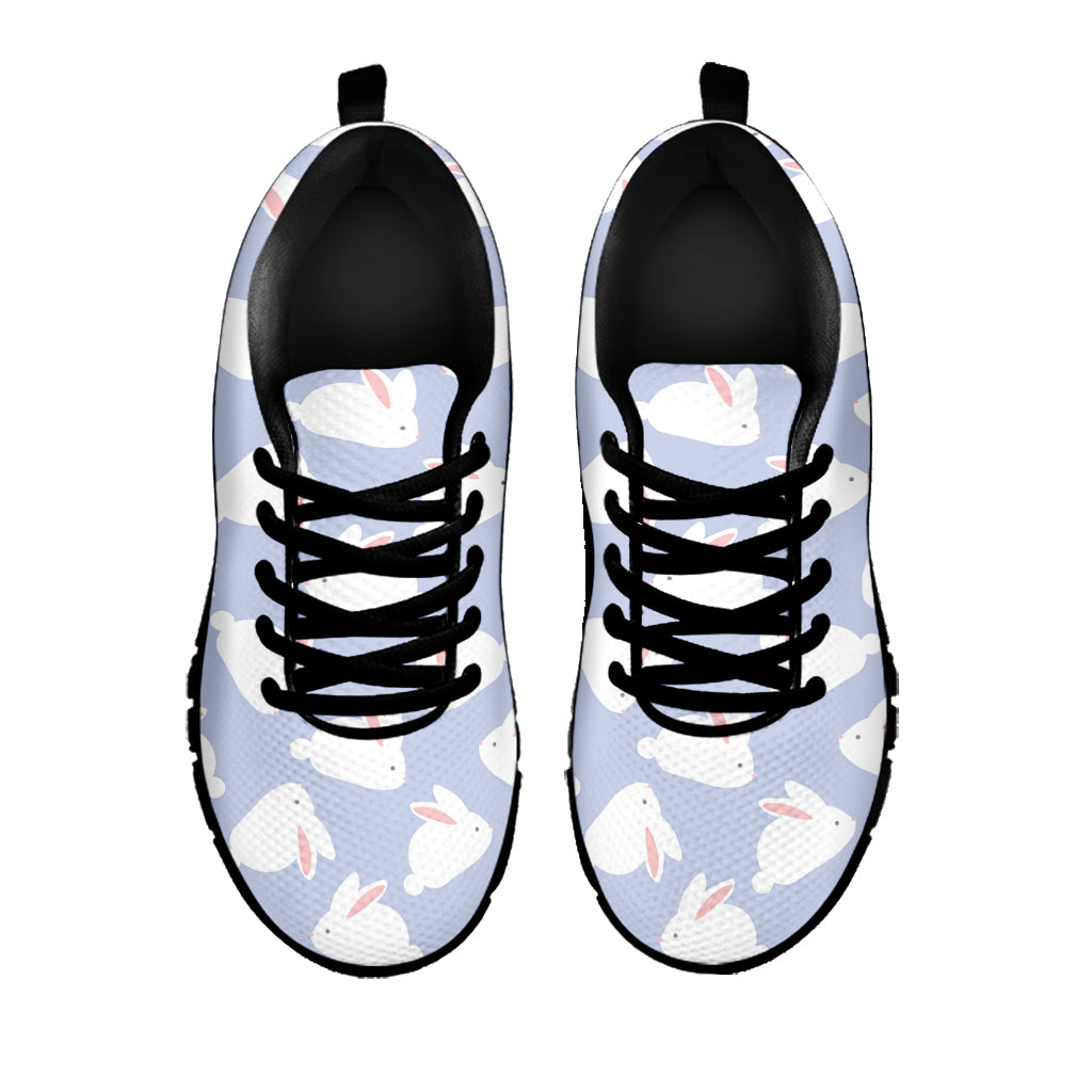 Mini Rabbit Pattern Print Black Sneakers