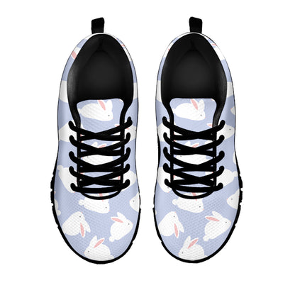 Mini Rabbit Pattern Print Black Sneakers