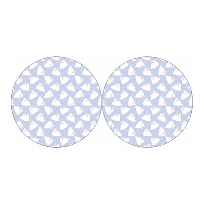 Mini Rabbit Pattern Print Car Coasters
