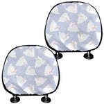 Mini Rabbit Pattern Print Car Headrest Covers