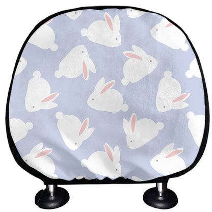 Mini Rabbit Pattern Print Car Headrest Covers