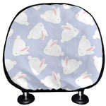 Mini Rabbit Pattern Print Car Headrest Covers