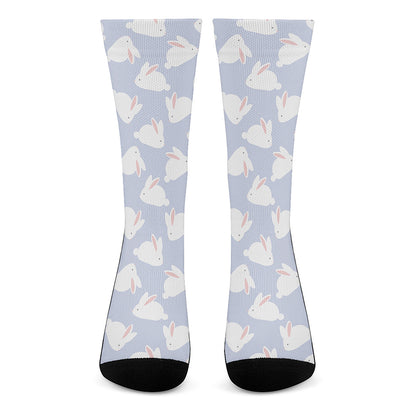 Mini Rabbit Pattern Print Crew Socks