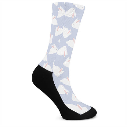 Mini Rabbit Pattern Print Crew Socks