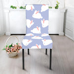 Mini Rabbit Pattern Print Dining Chair Slipcover