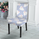 Mini Rabbit Pattern Print Dining Chair Slipcover