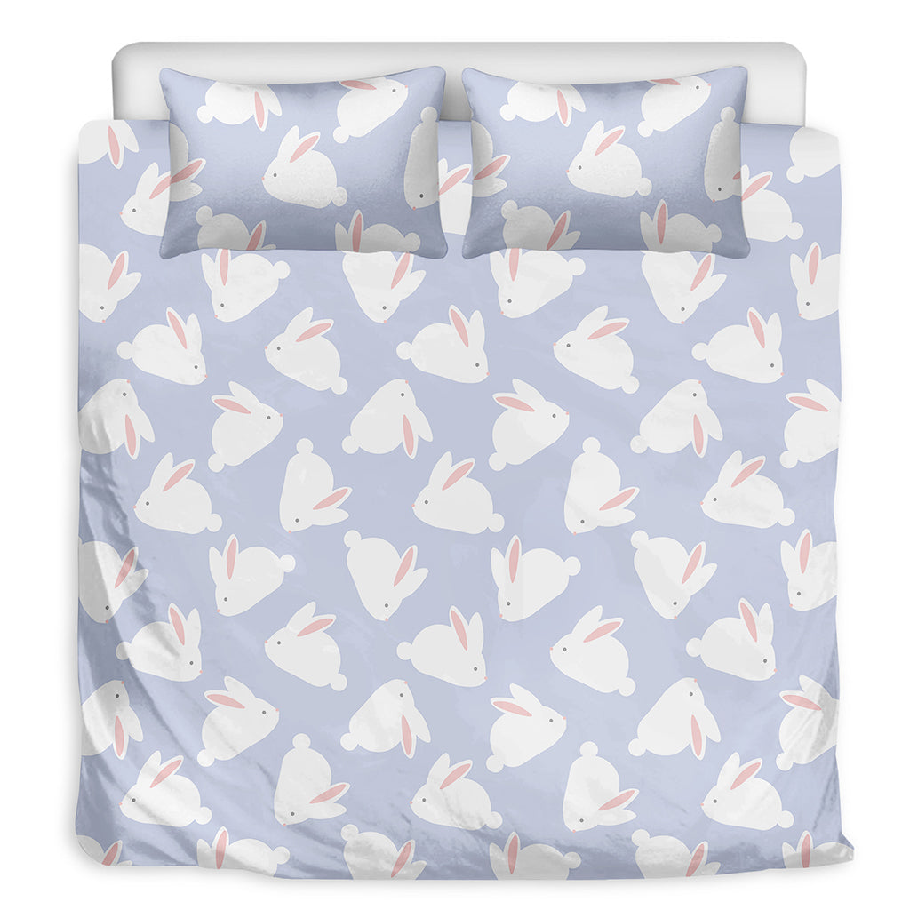 Mini Rabbit Pattern Print Duvet Cover Bedding Set