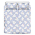 Mini Rabbit Pattern Print Duvet Cover Bedding Set