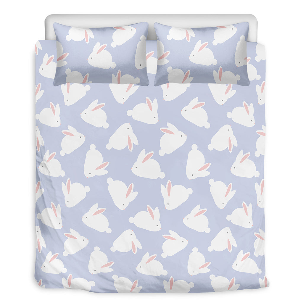 Mini Rabbit Pattern Print Duvet Cover Bedding Set