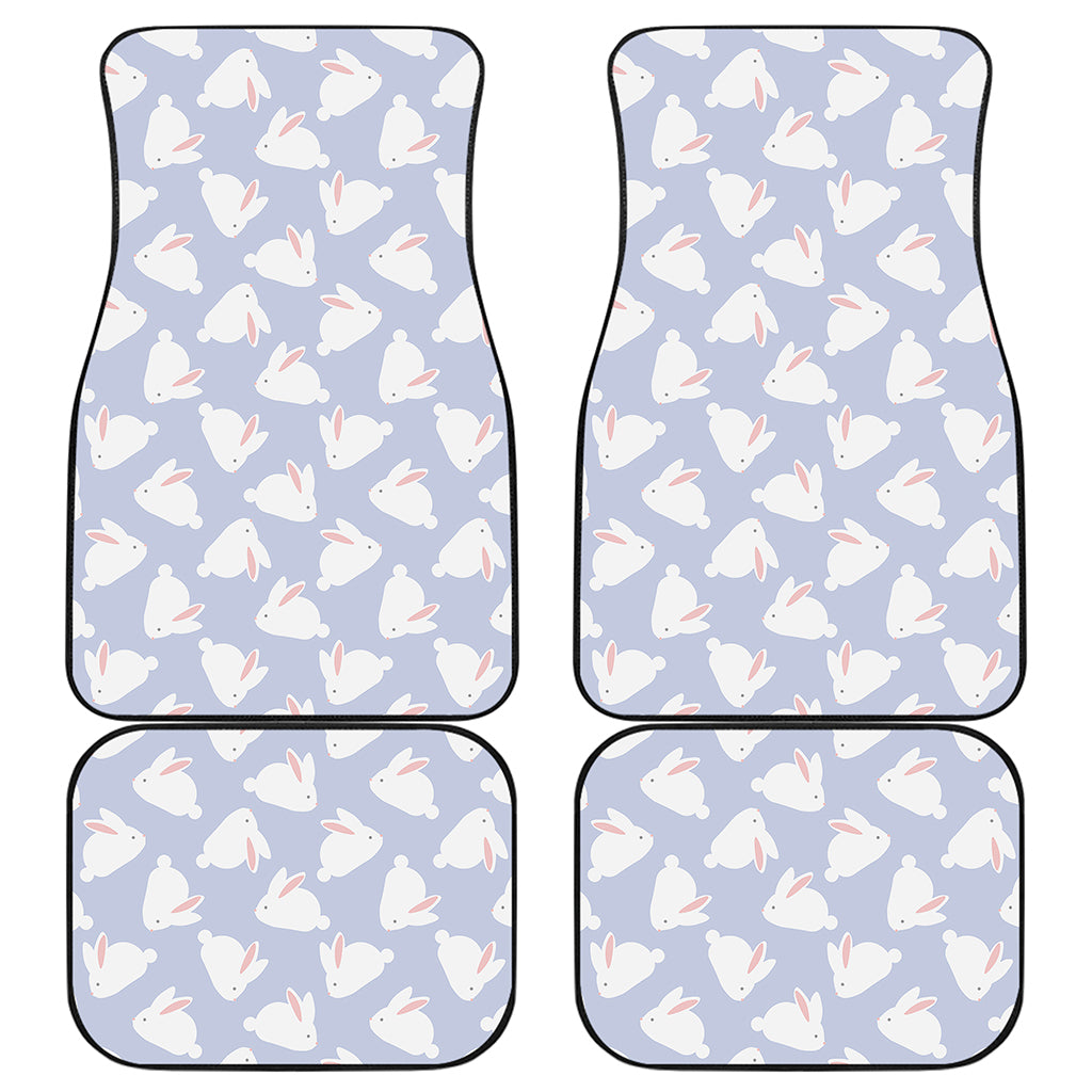 Mini Rabbit Pattern Print Front and Back Car Floor Mats