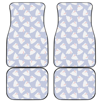 Mini Rabbit Pattern Print Front and Back Car Floor Mats
