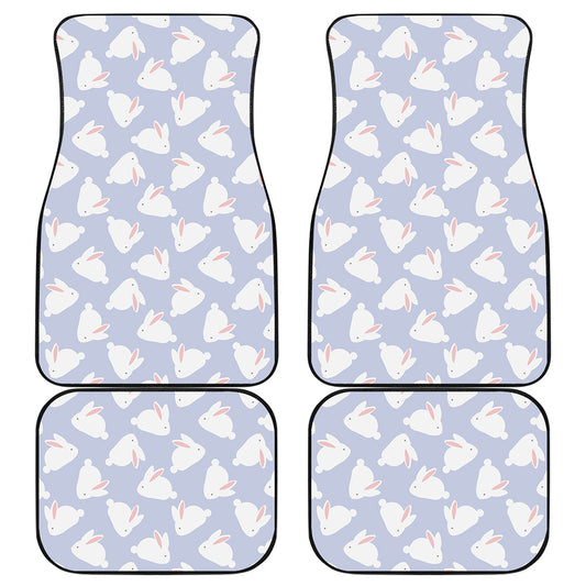 Mini Rabbit Pattern Print Front and Back Car Floor Mats