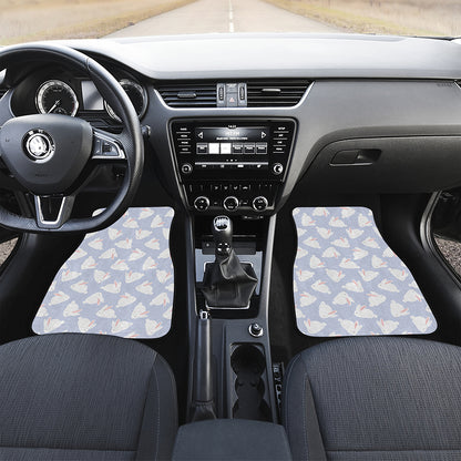 Mini Rabbit Pattern Print Front and Back Car Floor Mats
