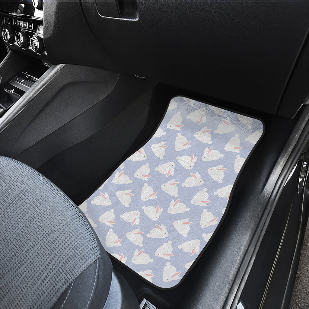 Mini Rabbit Pattern Print Front and Back Car Floor Mats