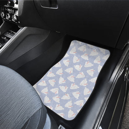 Mini Rabbit Pattern Print Front and Back Car Floor Mats