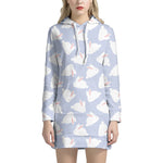 Mini Rabbit Pattern Print Hoodie Dress