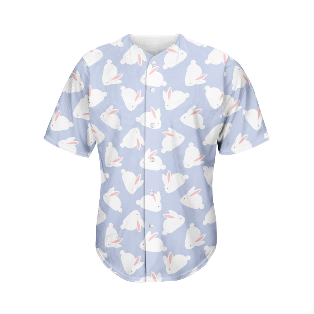 Mini Rabbit Pattern Print Men's Baseball Jersey