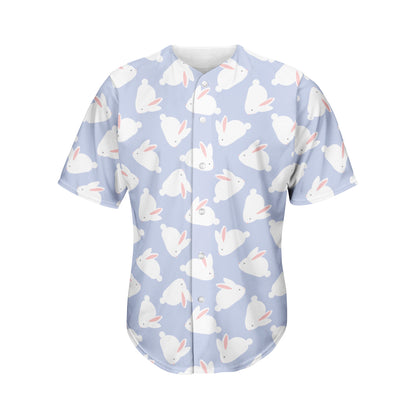 Mini Rabbit Pattern Print Men's Baseball Jersey