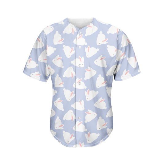 Mini Rabbit Pattern Print Men's Baseball Jersey