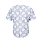 Mini Rabbit Pattern Print Men's Baseball Jersey