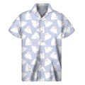 Mini Rabbit Pattern Print Men's Short Sleeve Shirt