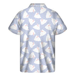 Mini Rabbit Pattern Print Men's Short Sleeve Shirt