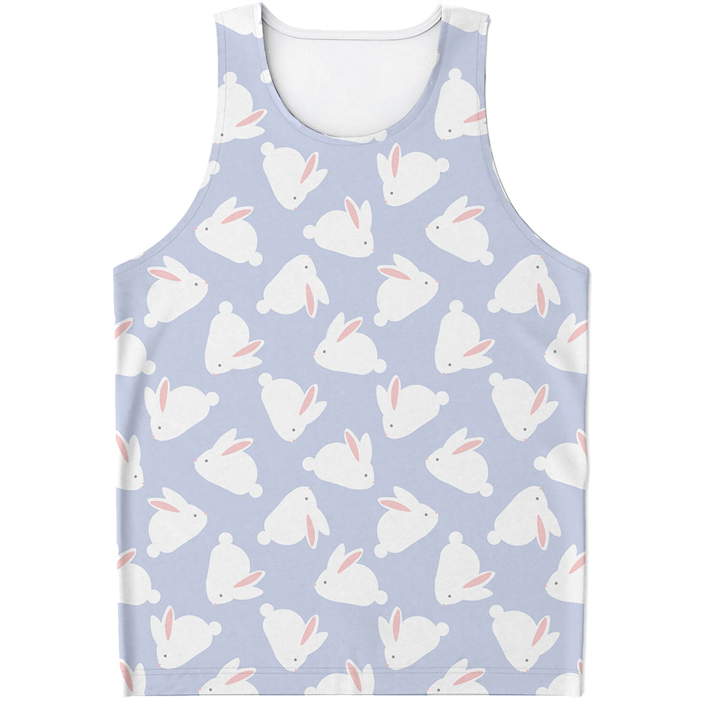 Mini Rabbit Pattern Print Men's Tank Top
