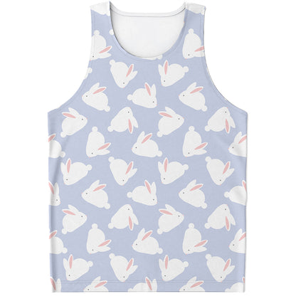 Mini Rabbit Pattern Print Men's Tank Top