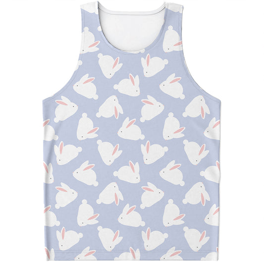 Mini Rabbit Pattern Print Men's Tank Top