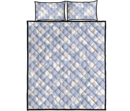 Mini Rabbit Pattern Print Quilt Bed Set