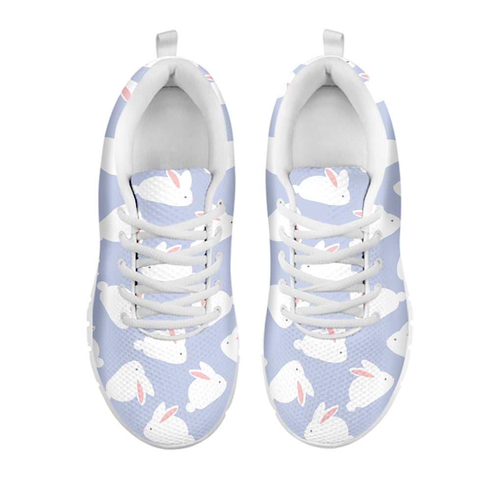 Mini Rabbit Pattern Print White Sneakers