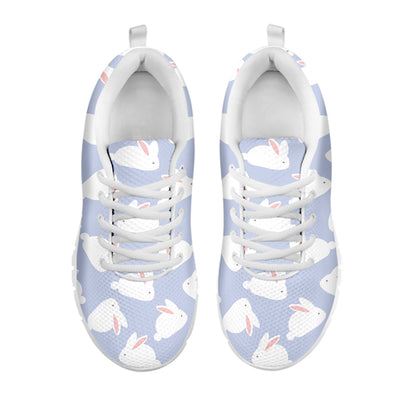 Mini Rabbit Pattern Print White Sneakers