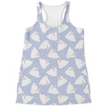 Mini Rabbit Pattern Print Women's Racerback Tank Top