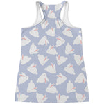 Mini Rabbit Pattern Print Women's Racerback Tank Top