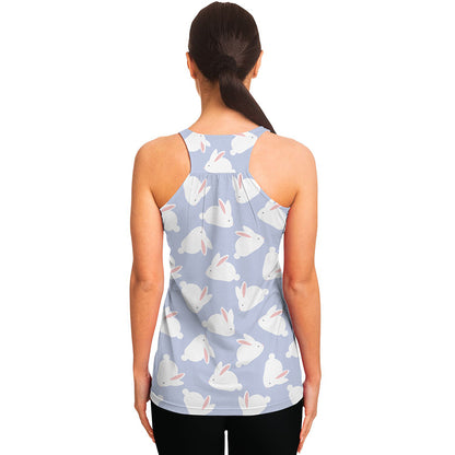 Mini Rabbit Pattern Print Women's Racerback Tank Top